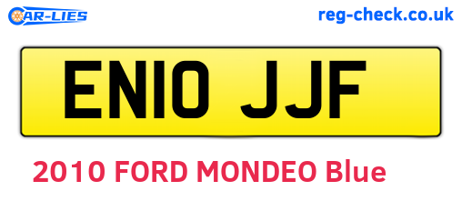 EN10JJF are the vehicle registration plates.