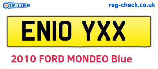 EN10YXX are the vehicle registration plates.