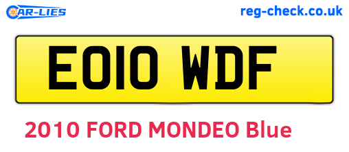 EO10WDF are the vehicle registration plates.