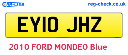 EY10JHZ are the vehicle registration plates.