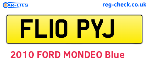 FL10PYJ are the vehicle registration plates.