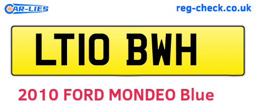 LT10BWH are the vehicle registration plates.