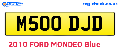 M500DJD are the vehicle registration plates.