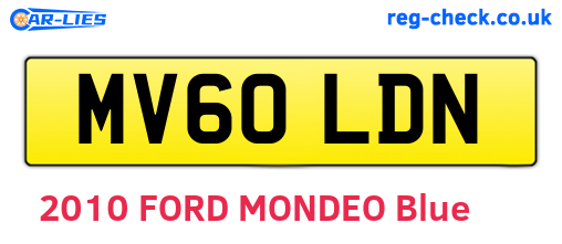 MV60LDN are the vehicle registration plates.