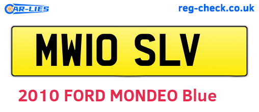 MW10SLV are the vehicle registration plates.