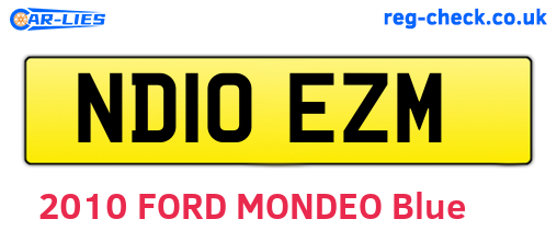 ND10EZM are the vehicle registration plates.