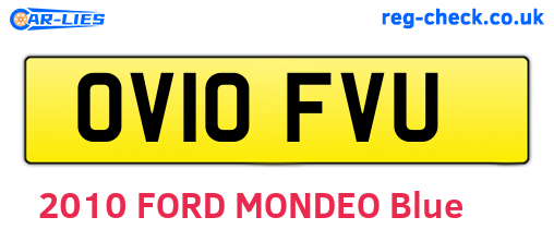 OV10FVU are the vehicle registration plates.
