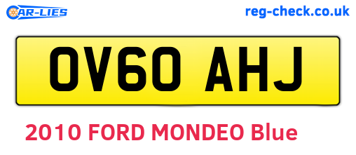 OV60AHJ are the vehicle registration plates.