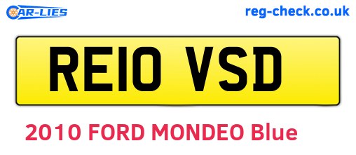 RE10VSD are the vehicle registration plates.