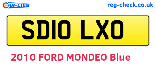 SD10LXO are the vehicle registration plates.