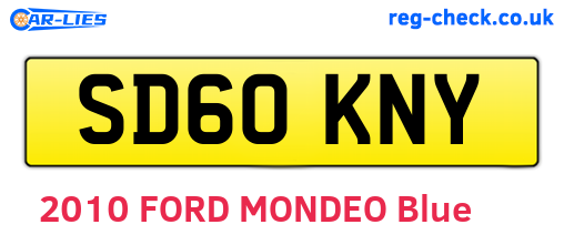 SD60KNY are the vehicle registration plates.
