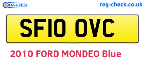 SF10OVC are the vehicle registration plates.