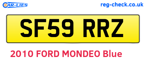 SF59RRZ are the vehicle registration plates.