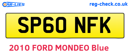 SP60NFK are the vehicle registration plates.