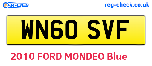 WN60SVF are the vehicle registration plates.