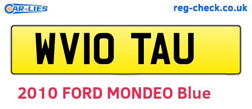 WV10TAU are the vehicle registration plates.