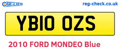 YB10OZS are the vehicle registration plates.