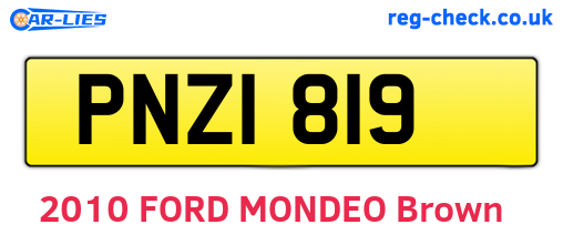 PNZ1819 are the vehicle registration plates.