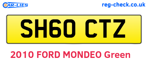 SH60CTZ are the vehicle registration plates.