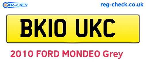 BK10UKC are the vehicle registration plates.
