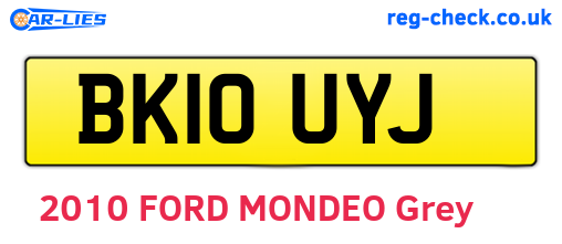 BK10UYJ are the vehicle registration plates.