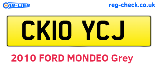 CK10YCJ are the vehicle registration plates.