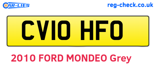 CV10HFO are the vehicle registration plates.