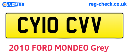 CY10CVV are the vehicle registration plates.