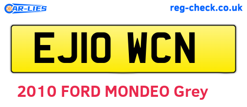 EJ10WCN are the vehicle registration plates.