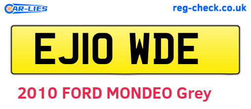 EJ10WDE are the vehicle registration plates.