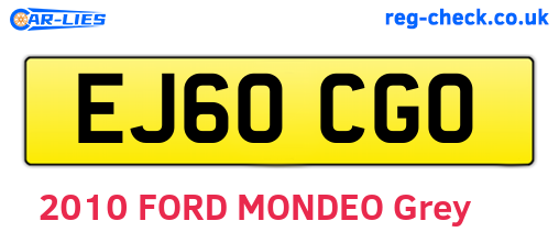 EJ60CGO are the vehicle registration plates.