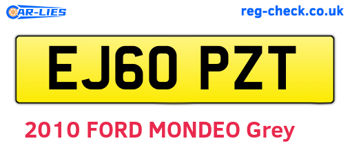 EJ60PZT are the vehicle registration plates.