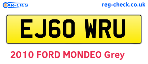 EJ60WRU are the vehicle registration plates.
