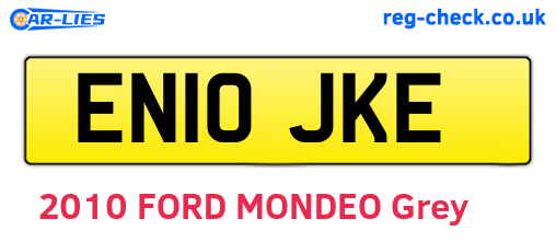 EN10JKE are the vehicle registration plates.