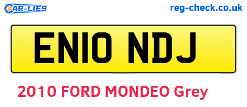EN10NDJ are the vehicle registration plates.