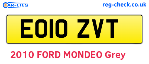 EO10ZVT are the vehicle registration plates.