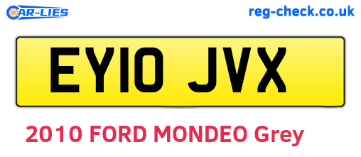 EY10JVX are the vehicle registration plates.