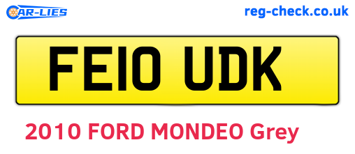 FE10UDK are the vehicle registration plates.