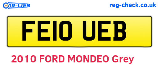 FE10UEB are the vehicle registration plates.
