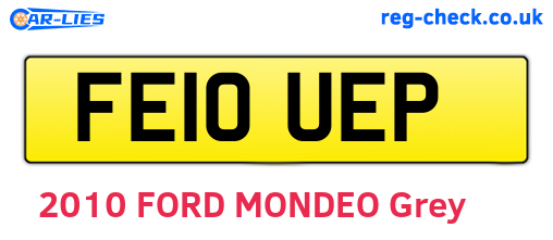 FE10UEP are the vehicle registration plates.