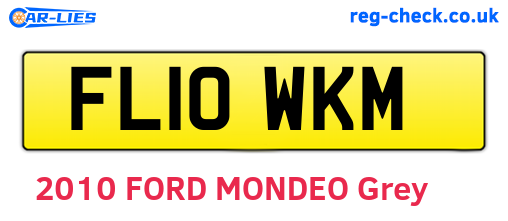 FL10WKM are the vehicle registration plates.