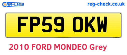 FP59OKW are the vehicle registration plates.