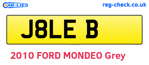 J8LEB are the vehicle registration plates.