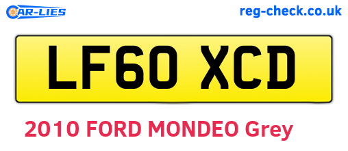 LF60XCD are the vehicle registration plates.