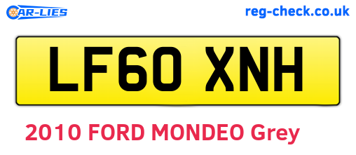 LF60XNH are the vehicle registration plates.