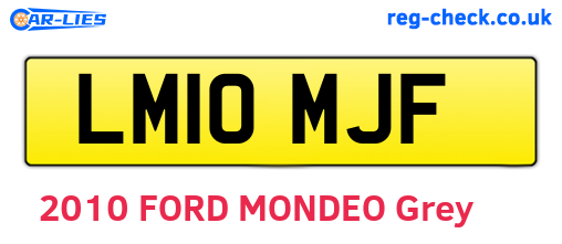 LM10MJF are the vehicle registration plates.
