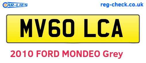 MV60LCA are the vehicle registration plates.