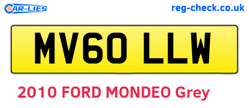 MV60LLW are the vehicle registration plates.