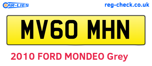 MV60MHN are the vehicle registration plates.