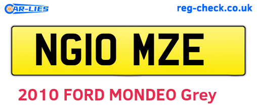 NG10MZE are the vehicle registration plates.